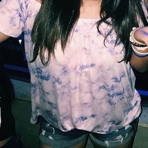 Hollister Off-The-Shoulder Tie Dye Top